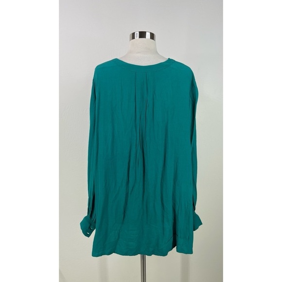 Terra&Sky Plus Pleated Long Sleeve Top - Picture 3 of 10